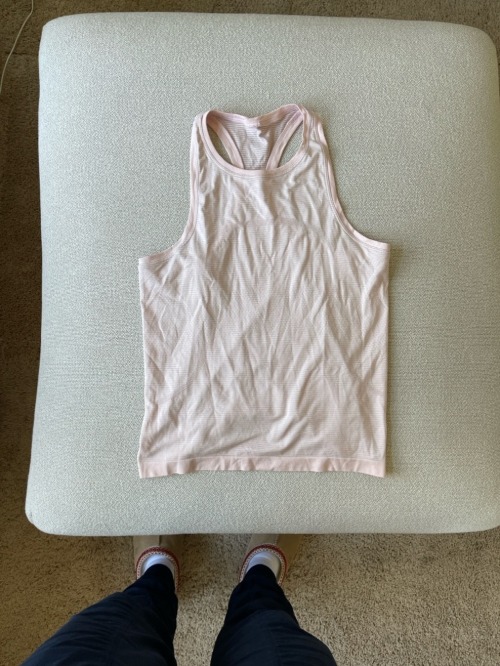 lululemon athletica Swiftly Light Pink Ribbed Racerback Tank